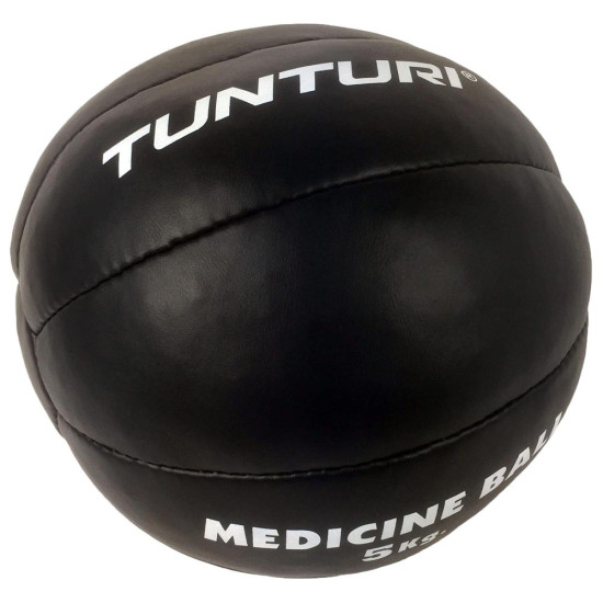 Tunturi Medicine Ball Leather, Black, 5kg Tunturi Medicine Ball Leather, Black, 5kg